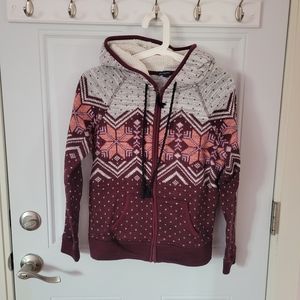 Knit Aztez Print Hoodie
